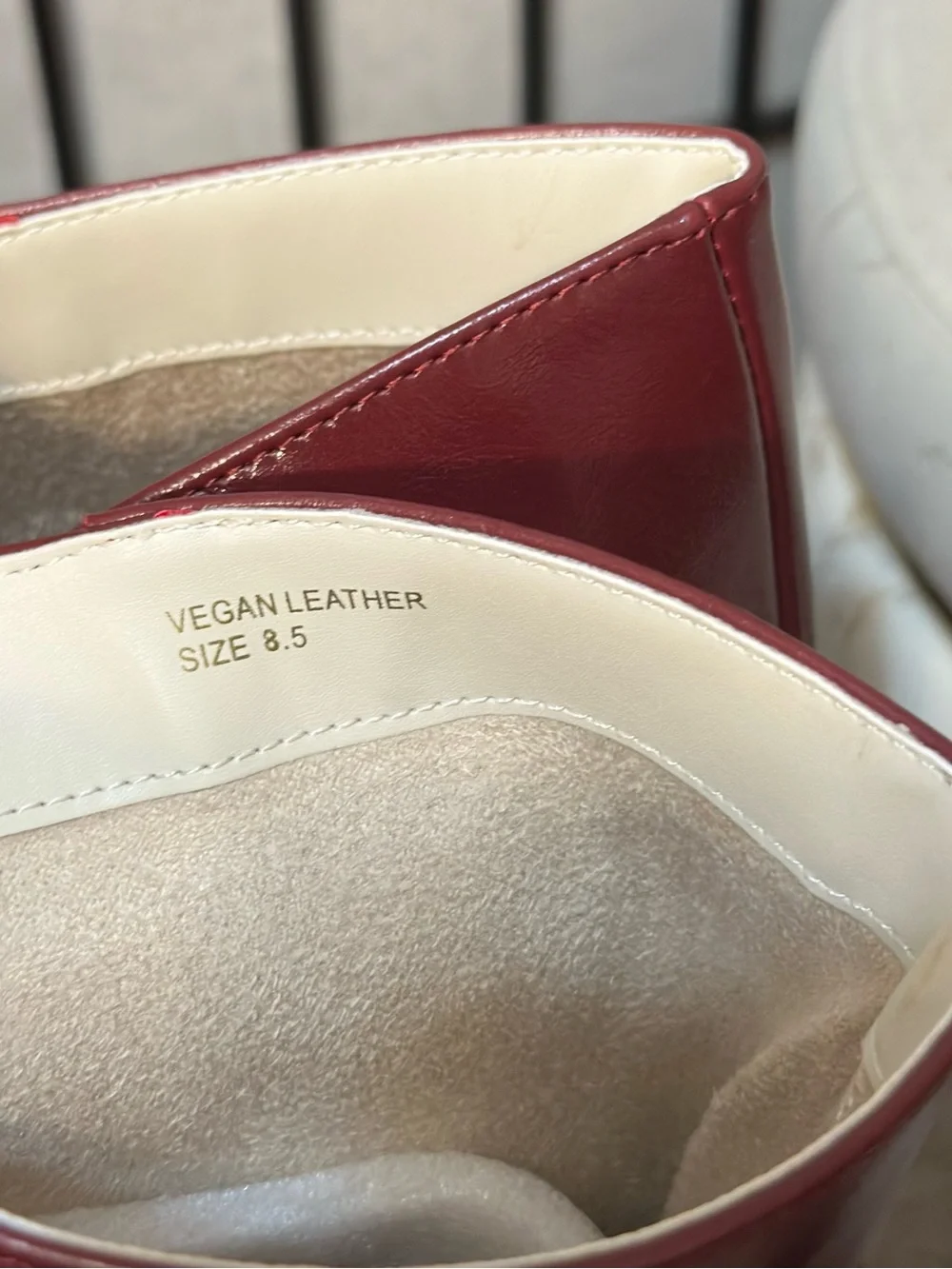 OASIS SOCIETY Knee High Vegan Leather Maroon Wine Lexington Boots